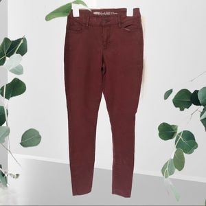 Maroon skinny jeans